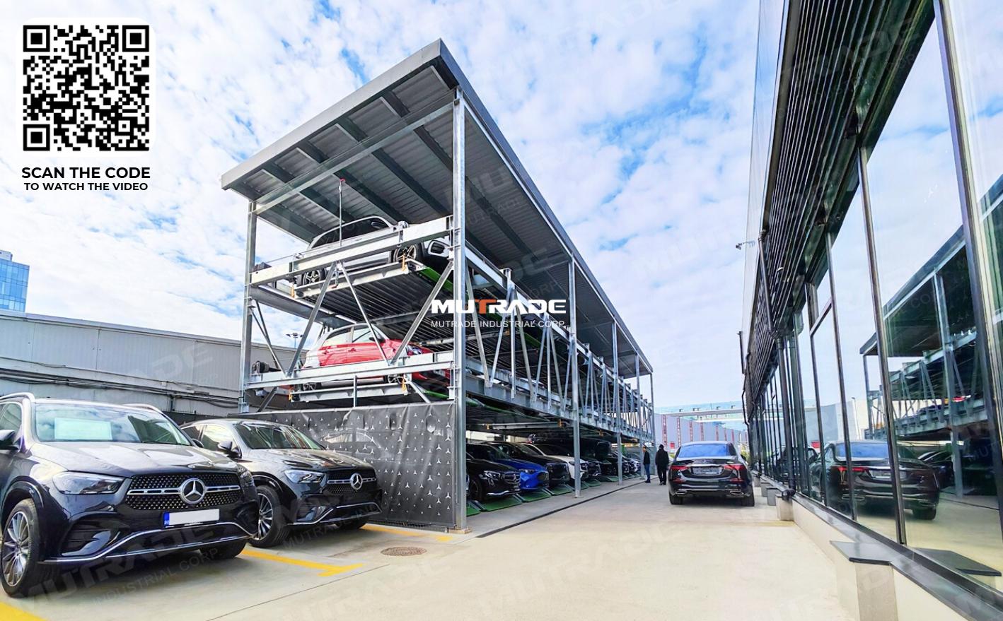 Successful Installation of Mutrade BDP-3 Puzzle Parking System at Autoklass Pipera – Mercedes-Benz Dealership in Bucharest Instalação bem-sucedida do sistema de estacionamento Mutrade BDP-3 Puzzle na Autoklass Pipera – Concessionária Mercedes-Benz em Bucareste