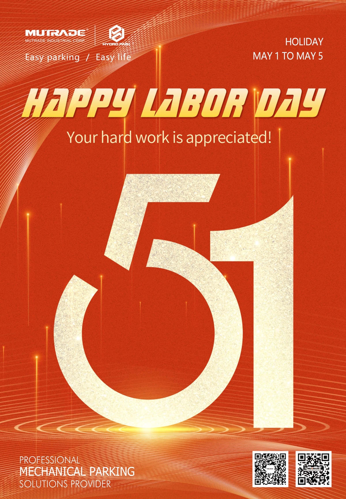 Celebrando o Dia do Trabalho e Aviso de Férias