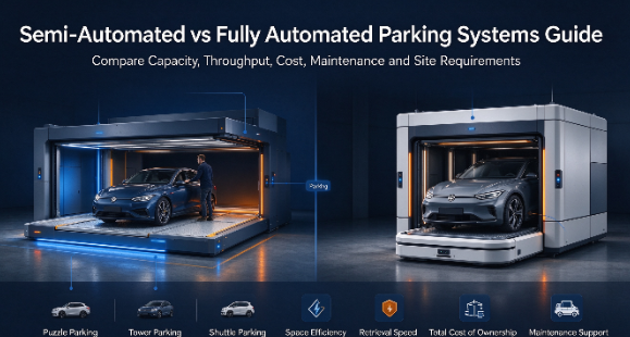 Sistemas de estacionamento semiautomáticos versus totalmente automatizados: principais diferenças e aplicações