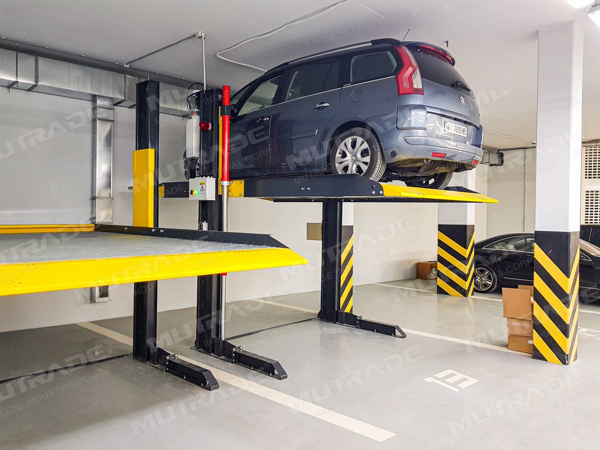 Travas de seguran&ccedil;a do sistema de estacionamento mec&acirc;nico